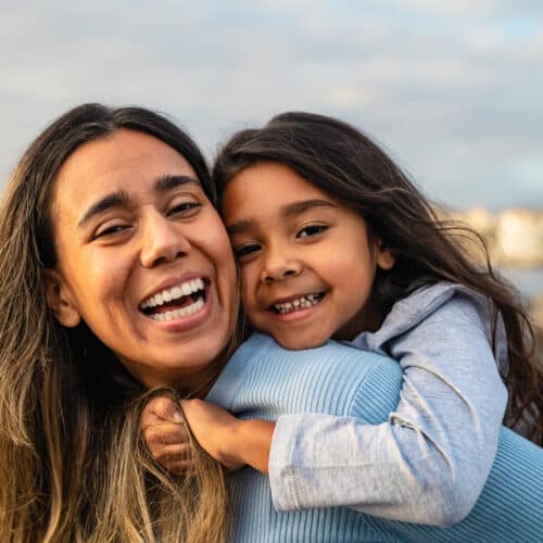 Image of a mother and daughter