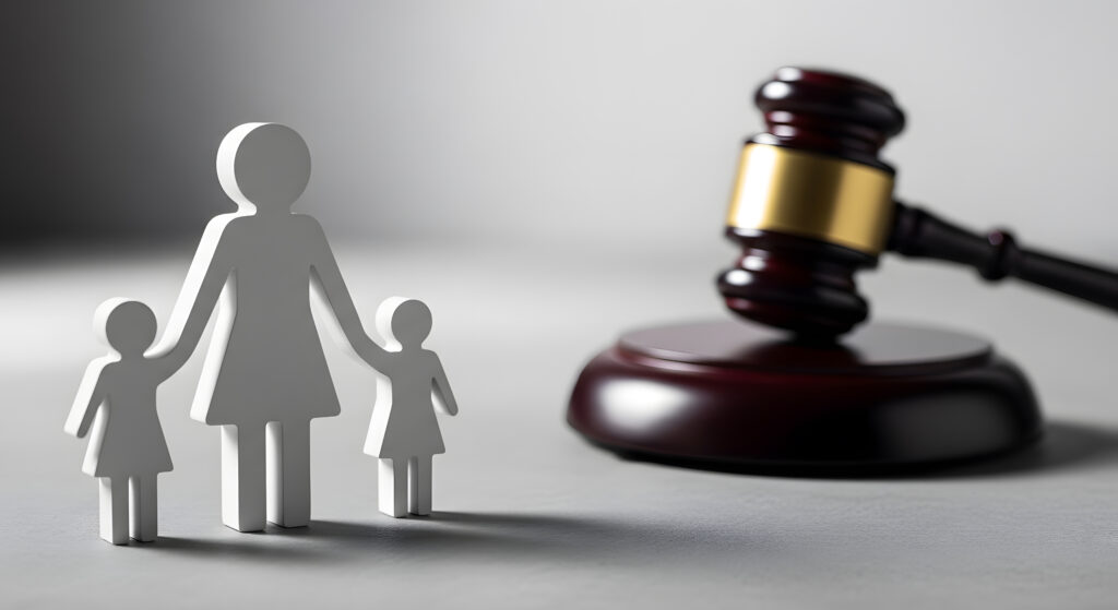 Wooden Cutout of Family